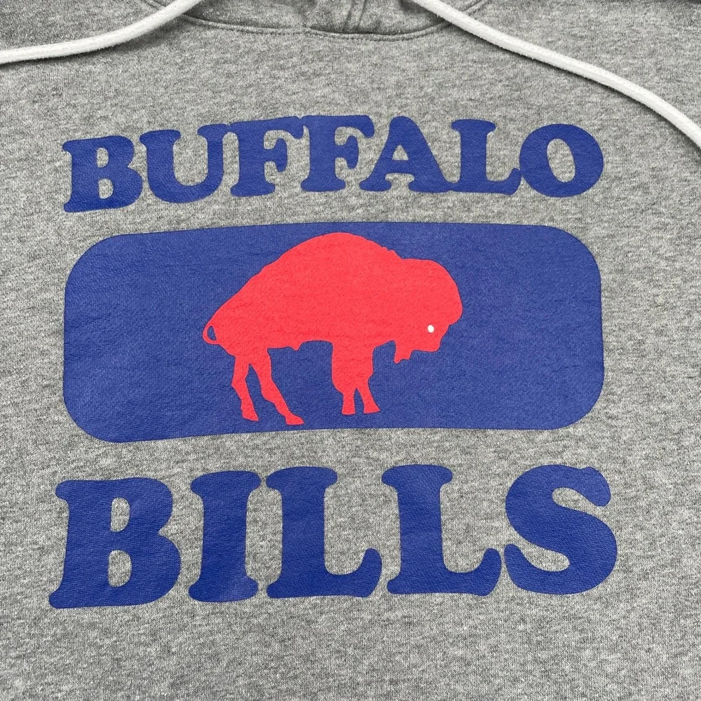 Buffalo Bills NFL Team Apparel Pullover Fleece Swoosh Nike Hoodie Mens S Gray